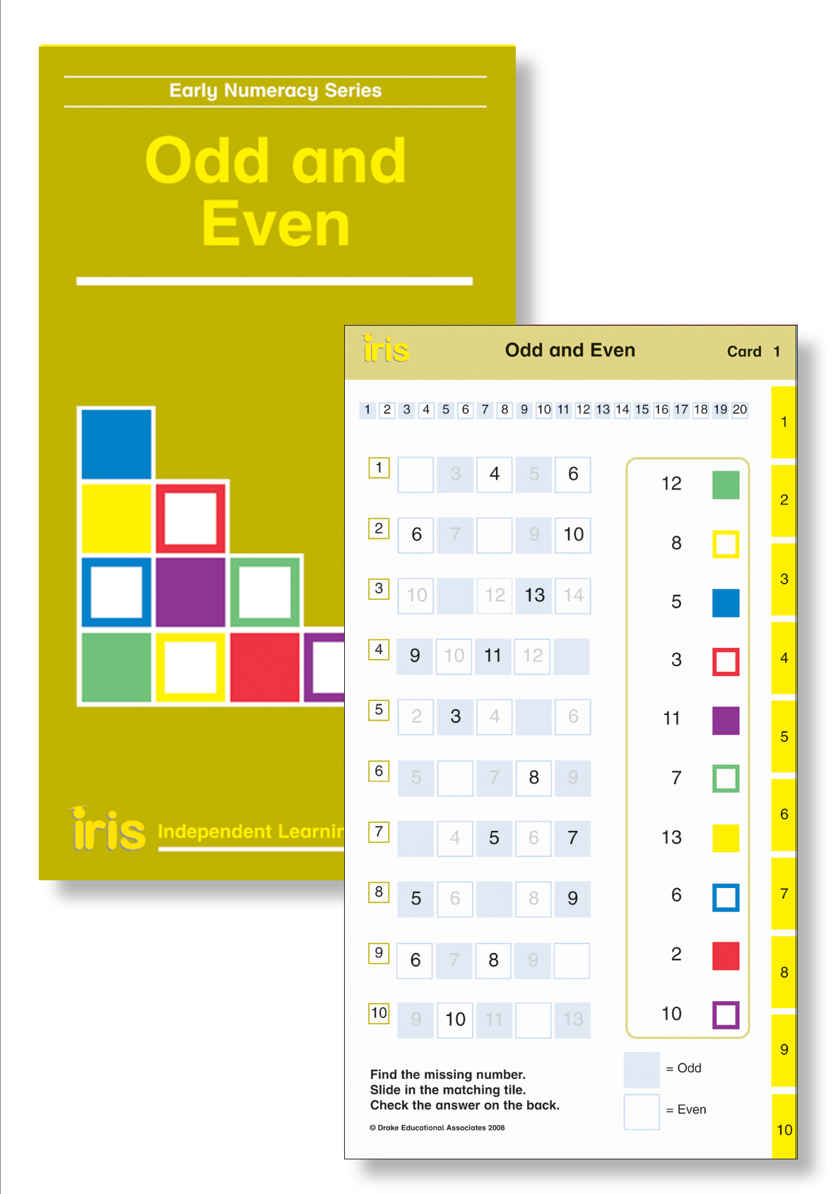 Iris Study Cards: Early Numeracy Year 1 - Odd and Even